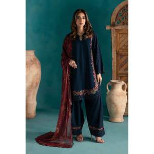 Ensemble de costume traditionnel chinois de créateur pour les fêtes avec un dupatta fantaisie - Product Image 5