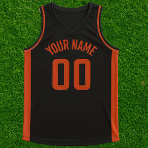 Maillot de basket-ball personnalisé noir et bleu pour hommes, nom de l'équipe, numéro, maillot d'entraînement sportif sans manches - Product Image 5