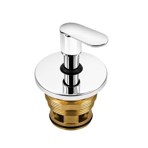Dispensador de Jabón Cromado con Base de Latón, Puerto de 1 Pulgada, Operación Manual para Uso en Lavabos de Baño, 32 mm - Product Image 5