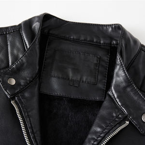 Unique Style Custom Men's <b>Leather</b> Casual <b>Winter</b> Breathable Windproof <b>Jacket</b> Regular Sleeves Front High Quality OEM Service - Product Image 6