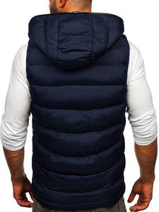 Chaleco Personalizado para Hombre, 100% Poliéster, con Cierre, Acolchado, Sin Mangas, Resistente al Viento, Diseño Casual Ajustado, con Bolsillos Decorativos, para Trabajo en Invierno 2026 - Product Image 3