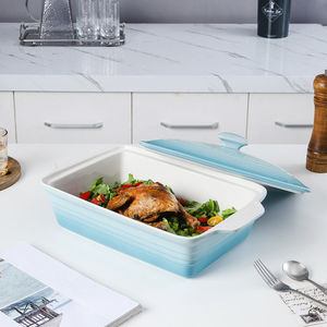 Cazuela Ecológica de Gres, Cazuela Duradera de Vidrio Borosilicato, Cazuela de Estilo Vintage para Hornear - Product Image 4