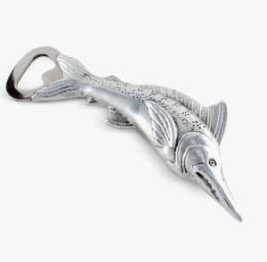 Ouvre-bouteille Marlin en argent chromé poli, accessoire de bar, outil de cuisine, accessoire de table, décoration nautique de pêche, vente en gros - Product Image 1