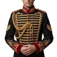 Veste militaire traditionnelle de style hussard 100% coton pas chère pour hommes, idéale pour les reconstitutions historiques et les événements