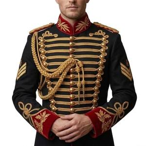 Veste militaire traditionnelle de style hussard 100% coton pas chère pour hommes, idéale pour les reconstitutions historiques et les événements - Product Image 1