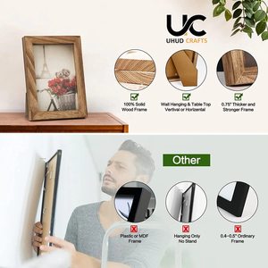 Wooden Table-Top&Wall Hanging Photo <b>Frame</b>|Solid Wood <b>Picture</b> <b>Frame</b> For Table Decor,Wall Decor - Product Image 3