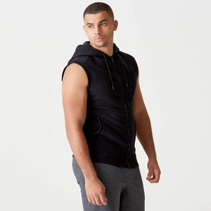 <b>Men's</b> Tank Tops <b>Sleeveless</b> <b>Hoodie</b> With Pocket Summer Vest Gyms Clothing Bodybuilding Hooded Tank Top Cotton Work Out Vest - Product Image 1