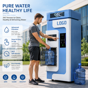 Máquina Expendedora de Agua de Ósmosis Inversa (RO) con Pantalla LCD Cuadrada para Exteriores, Compresor, 1 Año de Garantía, Funciona con Monedas, Sistema de Recarga de Agua Potable <span class=keywords><strong>las</strong></span> <span class=keywords><strong>24</strong></span> <span class=keywords><strong>Horas</strong></span> - Product Image 2