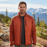 Führender Chinesischer Lieferant Hochwertige Outdoor-Sportjacke für Herren Leichte Winterjacke Isoliert Winddicht Wasserdicht Atmungsaktiv mit Reißverschluss