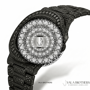 <b>Black</b> Iced Square Roman Dial Men's Luxury Cartoon Sport <b>Watch</b> Moissanite Sapphire Crystal 29mm Quartz Movement Water Resistant - Product Image 4