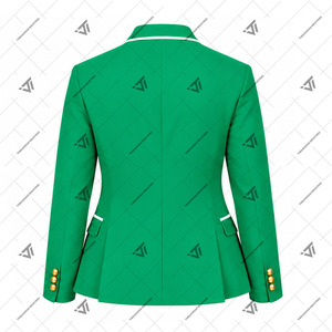 Blazer de mujer The Links Incorporated, estilo griego, con ribetes, de un solo botón, bordado, para negocios formales, venta al por mayor - Product Image 3