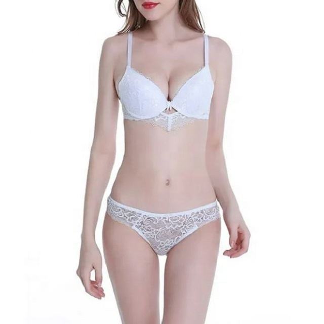 BD Wholesale Sexy Lace Full Cup Underwire Ladies Push Bra Solid Color Seamless Embroidery Eco-Friendly Breathable Underwear Sets
