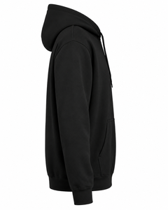 Sudadera con Capucha Negra para Hombre, Corte Regular, Diseño Casual de Color Sólido con Bolsillos, para Otoño - Product Image 3