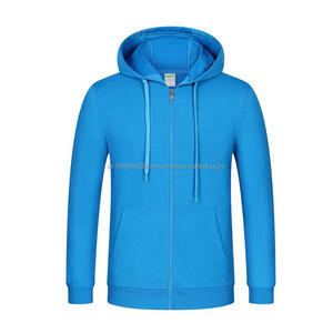 Pull cardigan à capuche zippé en velours uni Manteaux pour hommes et femmes Salopette Vêtements de groupe Logo personnalisé en stock - Product Image 4