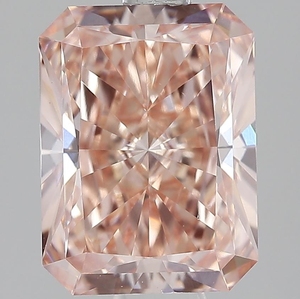 Diamant de laboratoire taille radiant 2,87 carats, rose-orange intense fantaisie, VVS2, certifié IGI, diamant CVD en gros pour la fabrication de bijoux - Product Image 1