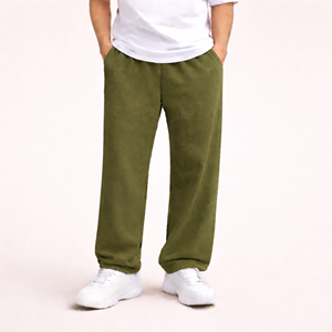 กางเกงลำลองผู้ชายสีพื้นทรงหลวมตรงสไตล์ลำลองสำหรับใส่บ้าน ปี 2026 - Product Image 1