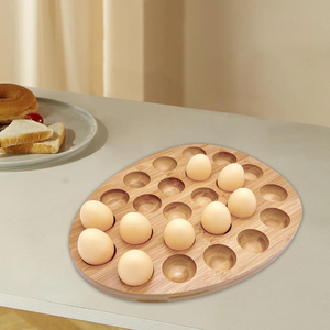 <b>Egg</b> Shape Luxurious Wooden <b>Egg</b> Rack Holder for home hotel kitchen and restaurant use with 12 <b>eggs</b> space - Product Image 6