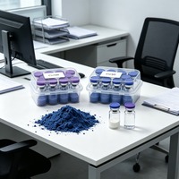Matière première cosmétique GHK Cu Tripeptide de cuivre 1 Poudre de peptide de haute pureté (99%-99,9%) CAS 89030955 Formule moléculaire