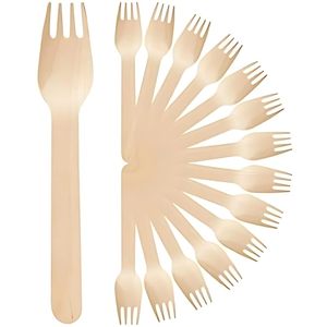 Cuchara y Tenedor de Madera Desechables Ecológicos, Cubiertos Biodegradables para Fiestas, Viajes y Comida para Llevar - Product Image 2