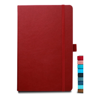 Cuaderno de Tapa Dura de Cuero PU A5, 200 Páginas Rayadas, Diario de Escritura de 8 x 5 Pulgadas para Trabajo, Viajes, Universidad, Oficina