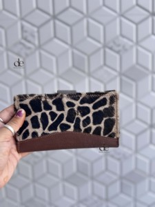 Portefeuille-pochette en cuir de vachette véritable imprimé animal, élégant et polyvalent, style western pour femme, sacs en cuir de vachette – Grande Vente - Product Image 2