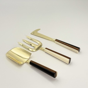 Produit très vendu, ensemble d'outils de jardin en acier inoxydable de haute qualité, plaqué or avec manche en résine pour le jardinage intérieur et extérieur - Product Image 4