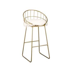 Chaise de bar moderne de style farmhouse avec structure métallique et assise en bois, avec repose-pieds, tabouret de comptoir de cuisine - Product Image 6