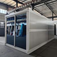 Casa Contenedor Plegable Prefabricada Portátil de Paneles Sándwich, Económica, de Instalación Rápida, Plegable en X, Venta al Por Mayor