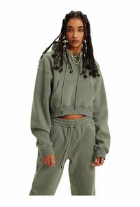 <b>Women</b>’s Hoodies Premium Streetwear Crop Top Hoodie Jogger Pants Cotton <b>Fleece</b> 320 GSM Hoodie <b>Trouser</b> Urban Wear Co-Ord Set - Product Image 6