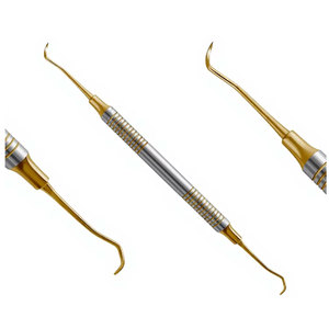 Raspador Periodontal Premium Scaler Pro, Manual, Mango Hueco Dorado, Instrumento Dental Ergonómico, Acero Inoxidable Alemán, Profesional - Product Image 1