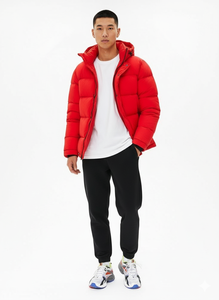 Veste bomber d'hiver décontractée en toile grande taille imperméable et écologique pour homme avec fermeture éclair – Vente en gros – Coupe-vent – Promotion - Product Image 6