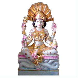 รูปปั้นหินอ่อน Admavati | งานฝีมือ padmavati หินอ่อน Murti สำหรับบ้านและวัดเจน - Product Image 1