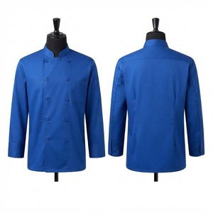 เสื้อเชฟยูนิเซ็กซ์ Sales Blackhardson คุณภาพพรีเมียม ผ้าโพลีคอตตอน 200 GSM สีน้ำเงินรอยัล ชุดยูนิฟอร์มร้านอาหารและบาร์แบบสองชั้น - Product Image 1