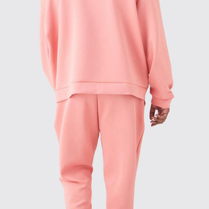 Ensemble d'hiver 2026 personnalisé pour homme, survêtement décontracté uni imprimé en relief, en coton bouclette épais, avec pantalon oversize à jambe large, Tailles XXL/XL - Product Image 4