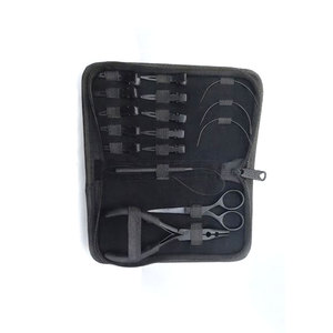Juego de Pinzas para Extensiones de Cabello con Anillo Micro Nano Negro Mate y Kit de Herramientas de Maquillaje con Aguja Profesional para Extensiones de Cabello - Product Image 2