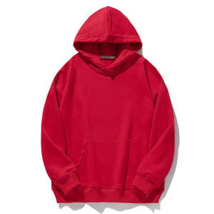 เสื้อฮู้ดดี้ผู้ชายแบบสวมหัว ผ้าฝ้าย 100% ทรงโอเวอร์ไซส์ สีชมพู ปักลาย เสื้อฮู้ดดี้ผ้าเทอร์รี่เนื้อหนา - Product Image 4