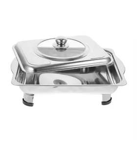 Cacerola Moderna de Acero Inoxidable con Tapa con Diseño Decorativo, Olla para Servir Comida Caliente para Uso en el Hogar y Hoteles - Product Image 6