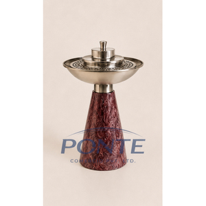 Quemador de Incienso Árabe Moderno de Lujo con Base de Resina y Tapa de Metal Plateado, Mabkhara para Oud e Incienso, Regalo Perfecto para Ramadán y Eid - Product Image 4