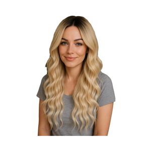 Perruque en dentelle complète 360 pour cheveux indiens, blond cendré, 100% cheveux Remy, douce, imperméable, écologique, vague naturelle droite - Product Image 1