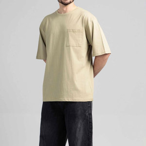 Camiseta de Corte Holgado para Hombre, Algodón Grueso, Estilo Casual, Moda Informal, Proveedor de Ropa de Marca Privada, Venta al Por Mayor - Product Image 1