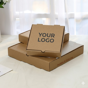 Caja de cartón desechable para pizza de alta rentabilidad, solución de embalaje ecológica de rápida rotación para comerciantes de entrega de alimentos. - Product Image 4