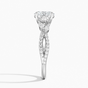 Anillo BOJ 0143 con Corte Ovalado, Plata 925, Engaste de Tres Piedras Tipo Willow, Anillo Solitario con Diamante de 2ct, Color D, VVS1, Moissanita GRA - Product Image 3