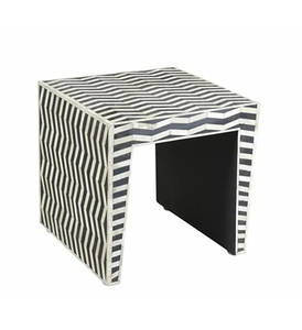 Handmade Modern Design Bone Inlay Ottoman Drum Table Side <b>Stool</b> Living Room Furniture for <b>Bedroom</b> Workshops Faiza Craft - Product Image 4