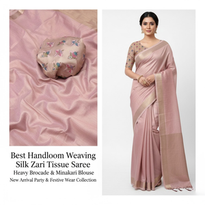 ผ้าไหมทอมือคุณภาพดีที่สุด พร้อมเสื้อปักลายหนักและมินาคาริ |   คอลเลกชันชุดงานเลี้ยงและชุดเทศกาลมาใหม่ - Product Image 5