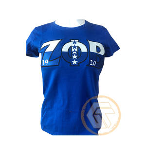 Camiseta de Algodón Zeta Phi Beta Personalizada al por Mayor, Ropa de Sororidad Lisa Teñida de Alta Calidad para Mujer, Estampado de Verano para Fraternidad - Product Image 2