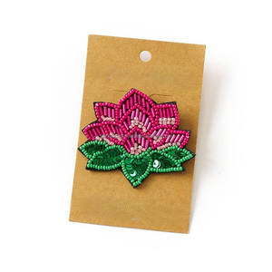 Applique florale en sequins plaqués alliage, motif brodé perlé pour vêtements, sacs, chaussures, artisanat DIY, vente en gros personnalisée - Product Image 3