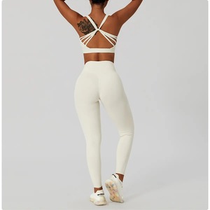 Color Full <b>Yoga</b> <b>Pants</b> With High Elasticity Comfortable Workout <b>Plus</b> <b>Size</b> Seamless Solid Style Fitness Sessions Women's Sets - Product Image 2