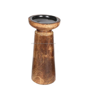 Candelero de madera de forma personalizada hecho a mano de alta calidad para decoración de mesa de fiesta de boda de India - Product Image 5