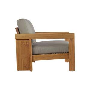 Sillón de Teca Sólida de Alta Calidad con Cojín Profundo, Muebles Modernos Minimalistas para Hotel, Resort, Villa y Comercio - Product Image 6