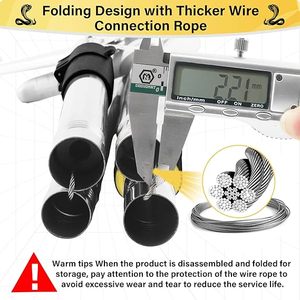 Collapsible Snake Handling Tongs Professional Reptile Catcher Stick Rattlesnake Grabber <b>Tool</b> <b>Safe</b> Durable Steel Construction - Product Image 4